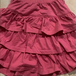 Coral layered girls skirt